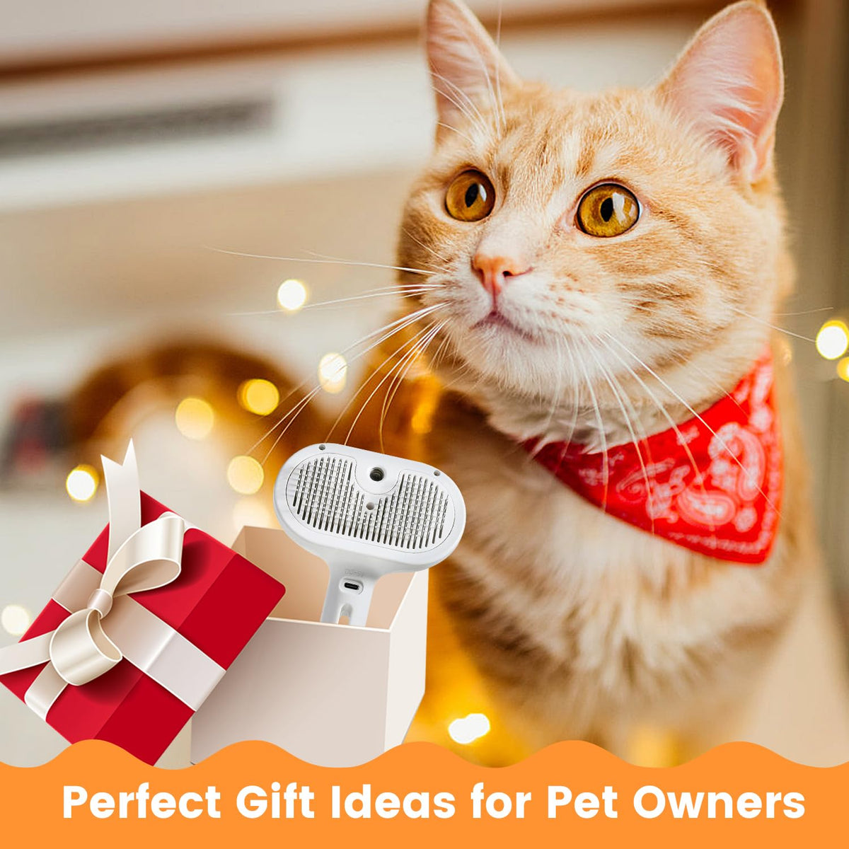 Pet Grooming Steam Brush for Cats and Dogs
