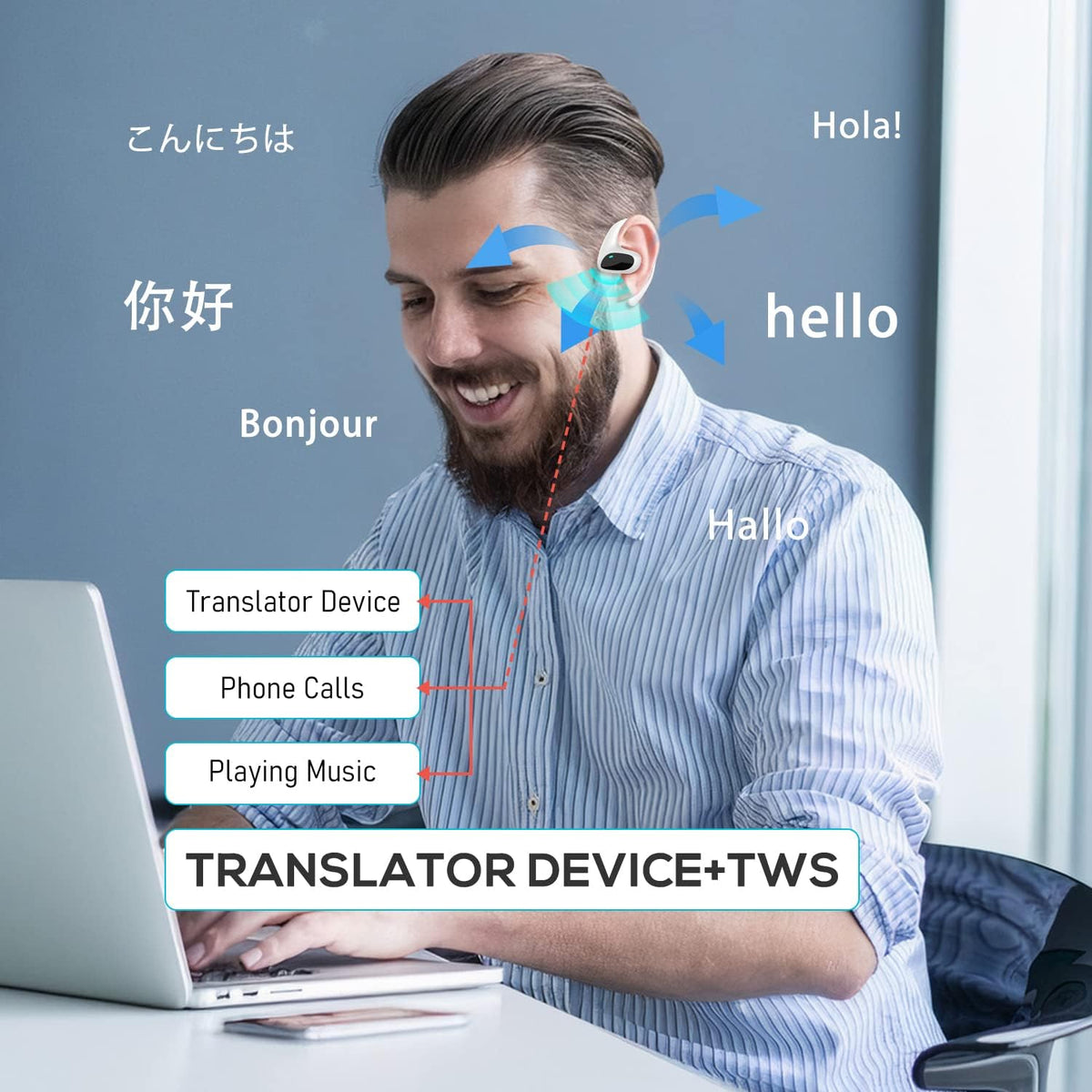 Language Bridge Wireless Earbuds