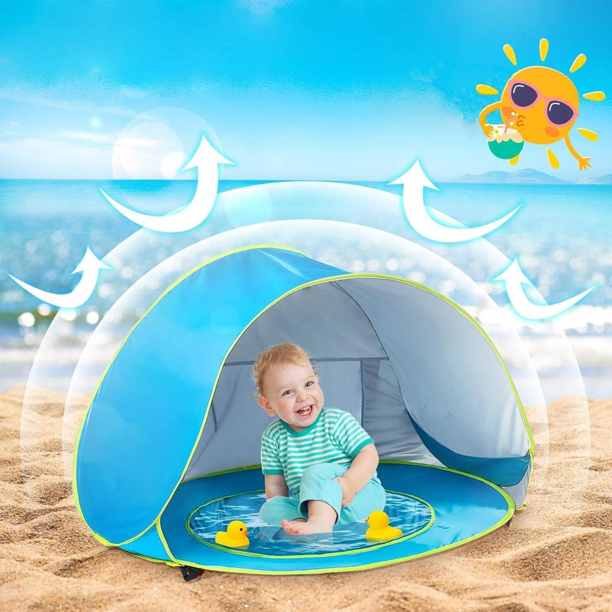 Toddler Beach Canopy with UV Defense