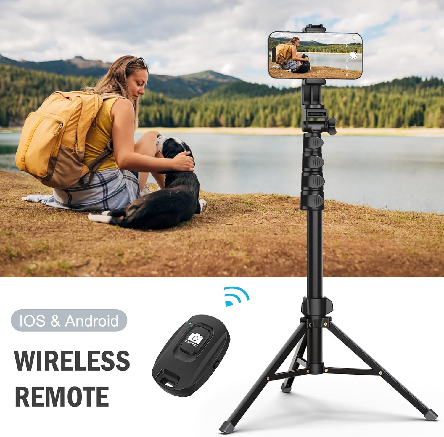 Adjustable Tripod Stand for Smartphones and Cameras