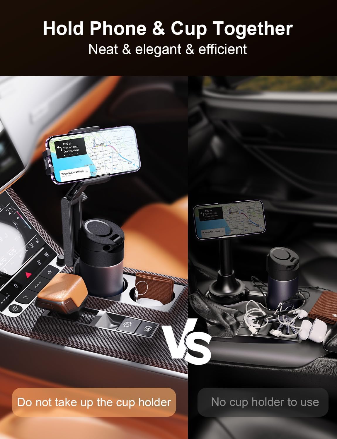 Versatile Car Cup Holder Phone Mount