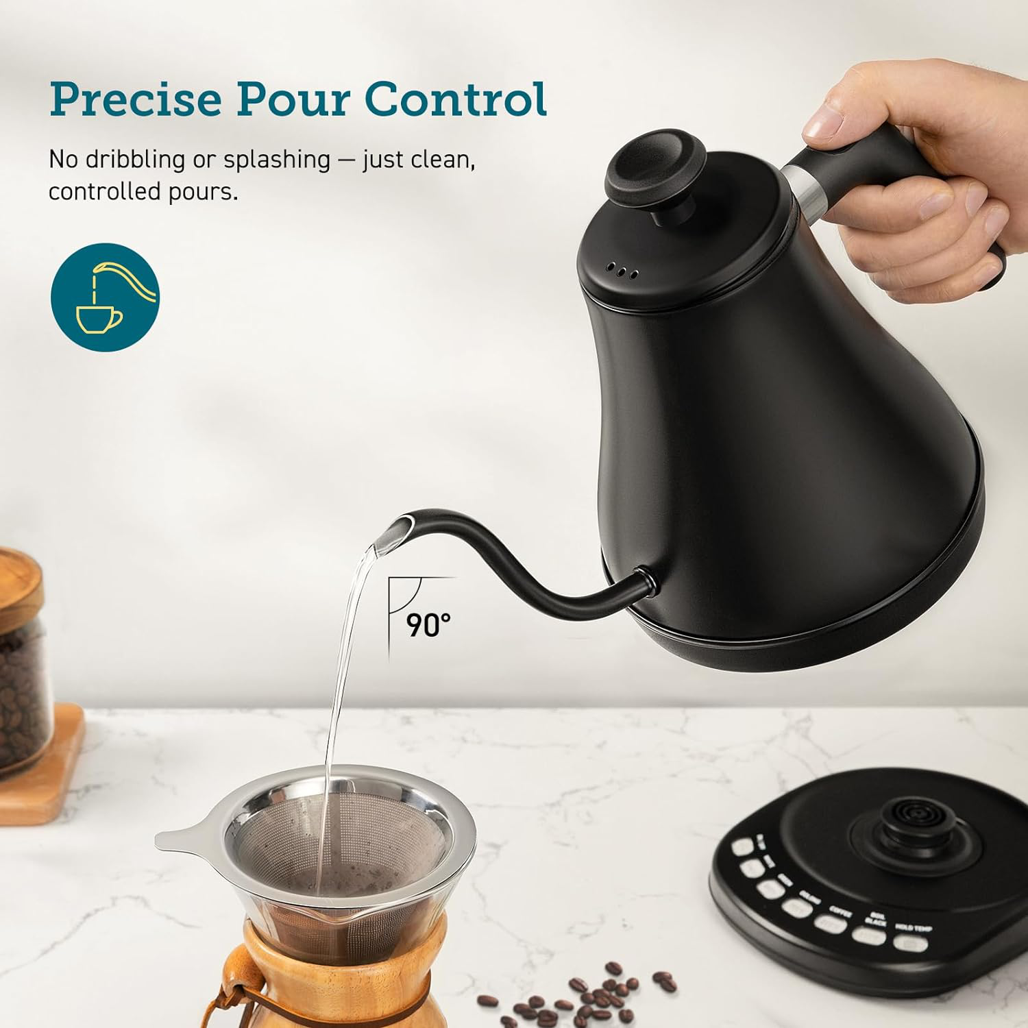 Precision Electric Kettle with Gooseneck Spout