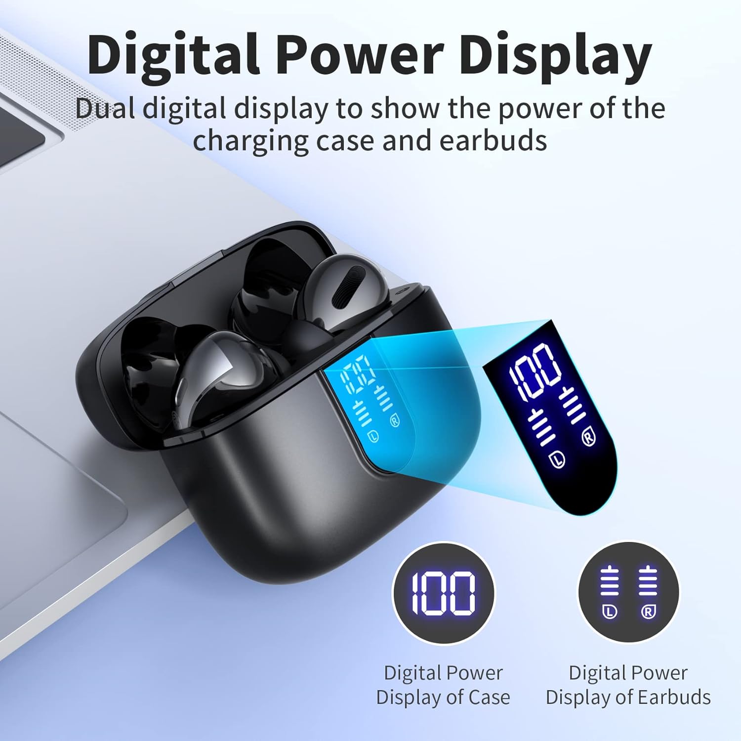 Wireless Audio Buds with Portable Charging Case