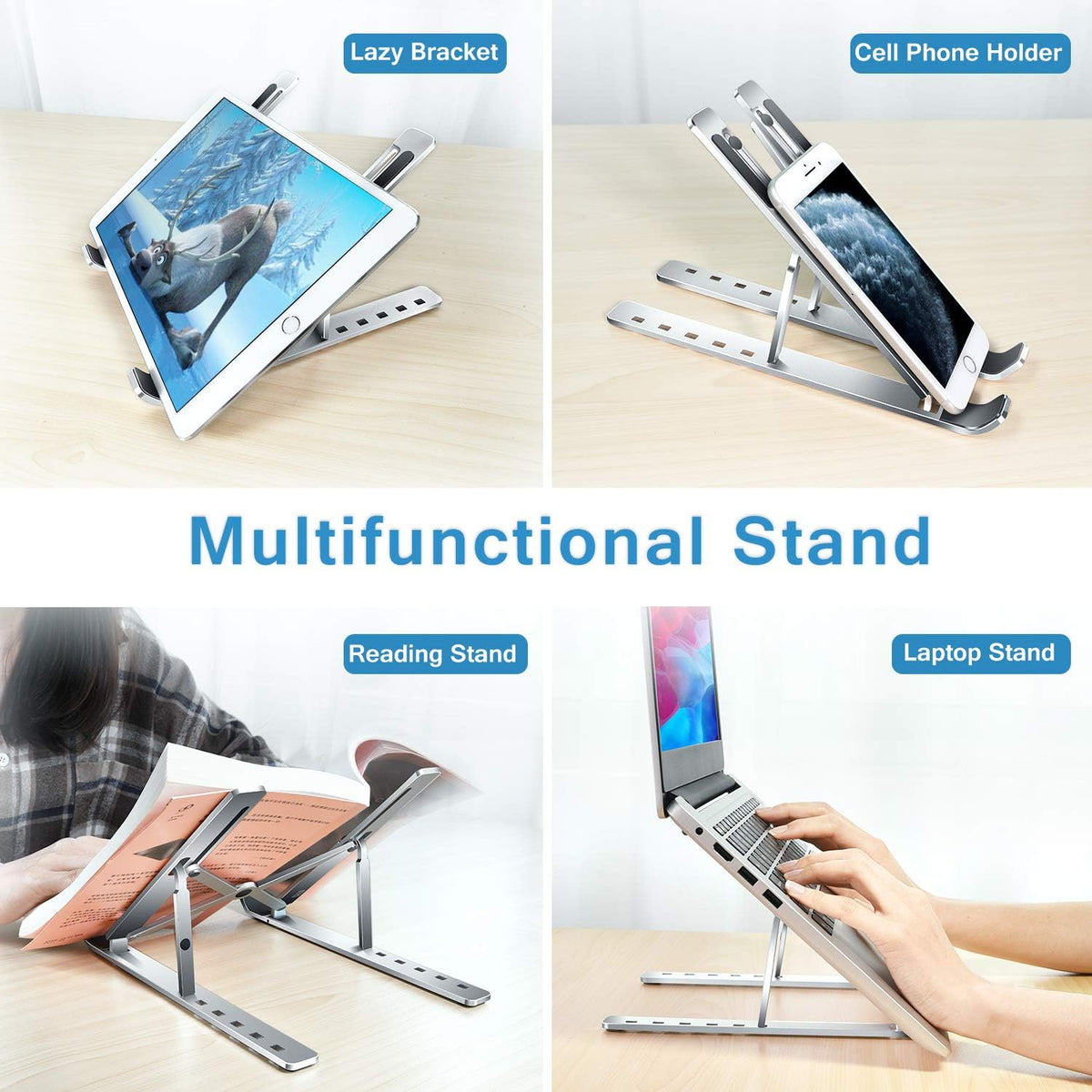 Ergonomic Adjustable Laptop Stand for Comfort & Portability