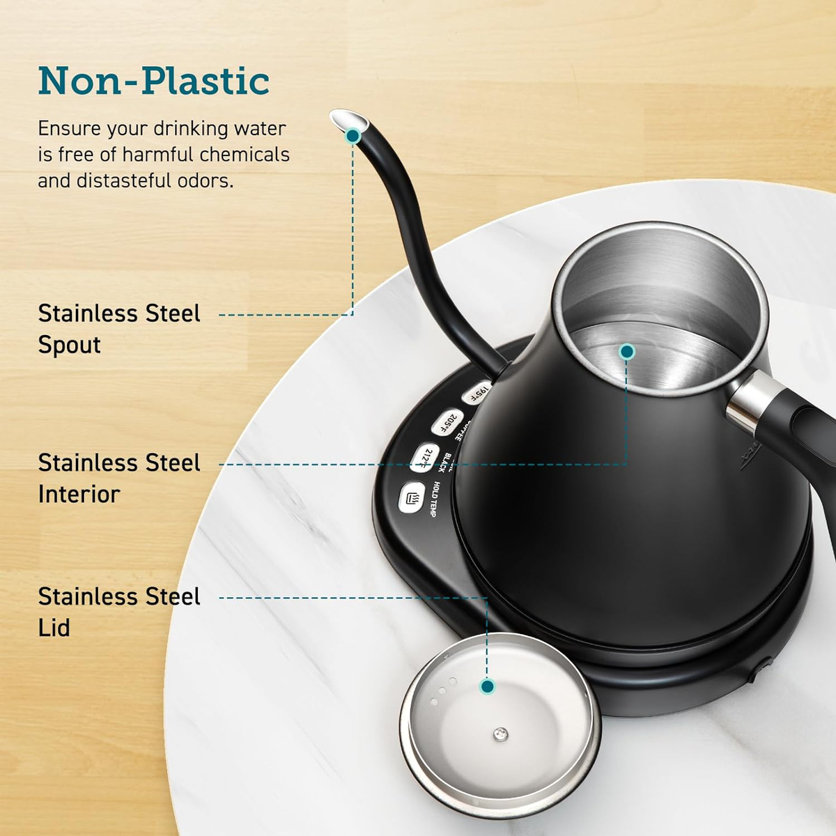 Precision Electric Kettle with Gooseneck Spout