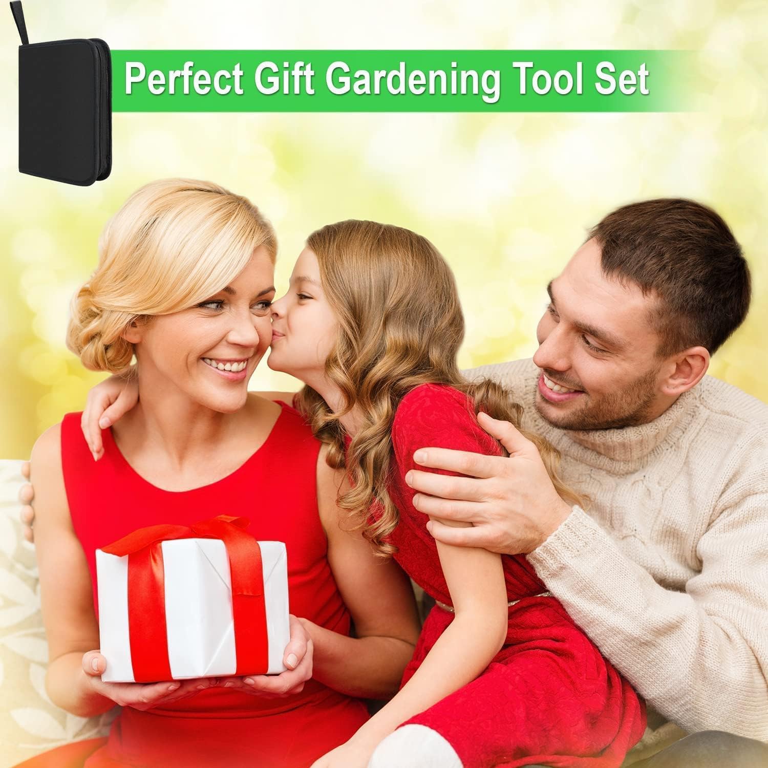 24-Piece Bonsai Care Set with Steel Tools and Leather Case