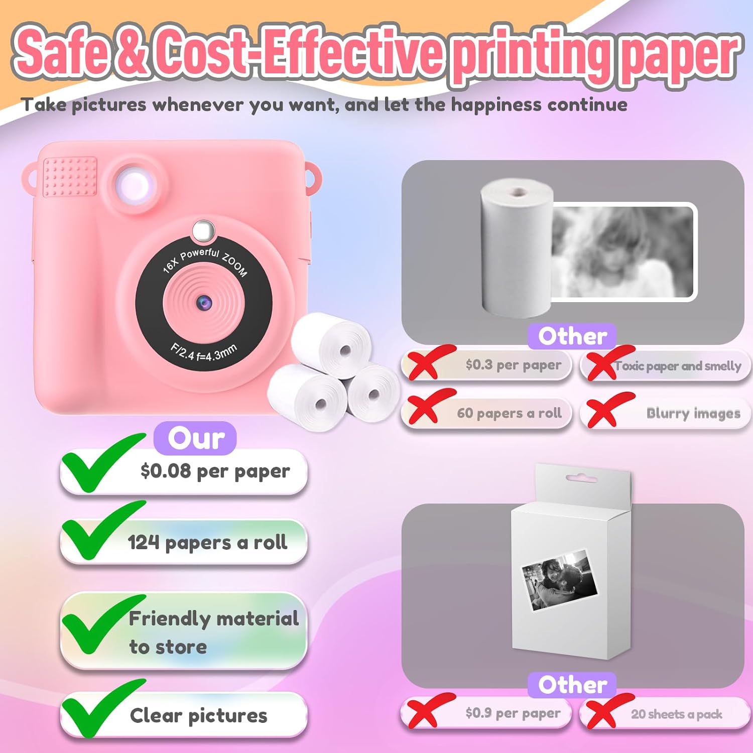 Compact Instant Photo Camera for Young Creatives