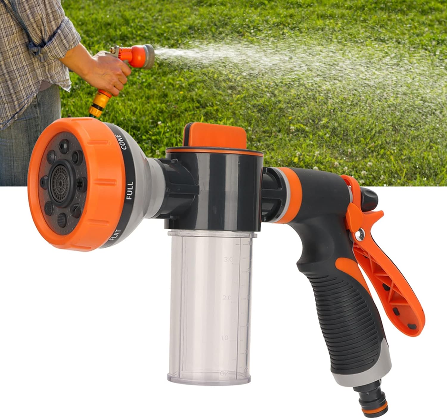 High-Pressure Handheld Shower with 8 Watering Foam Spray Modes
