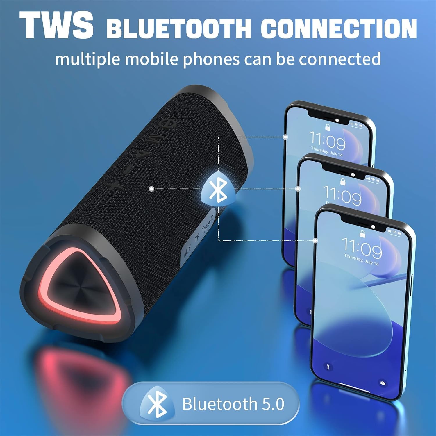 Compact Bluetooth Audio System with Enhanced Sound