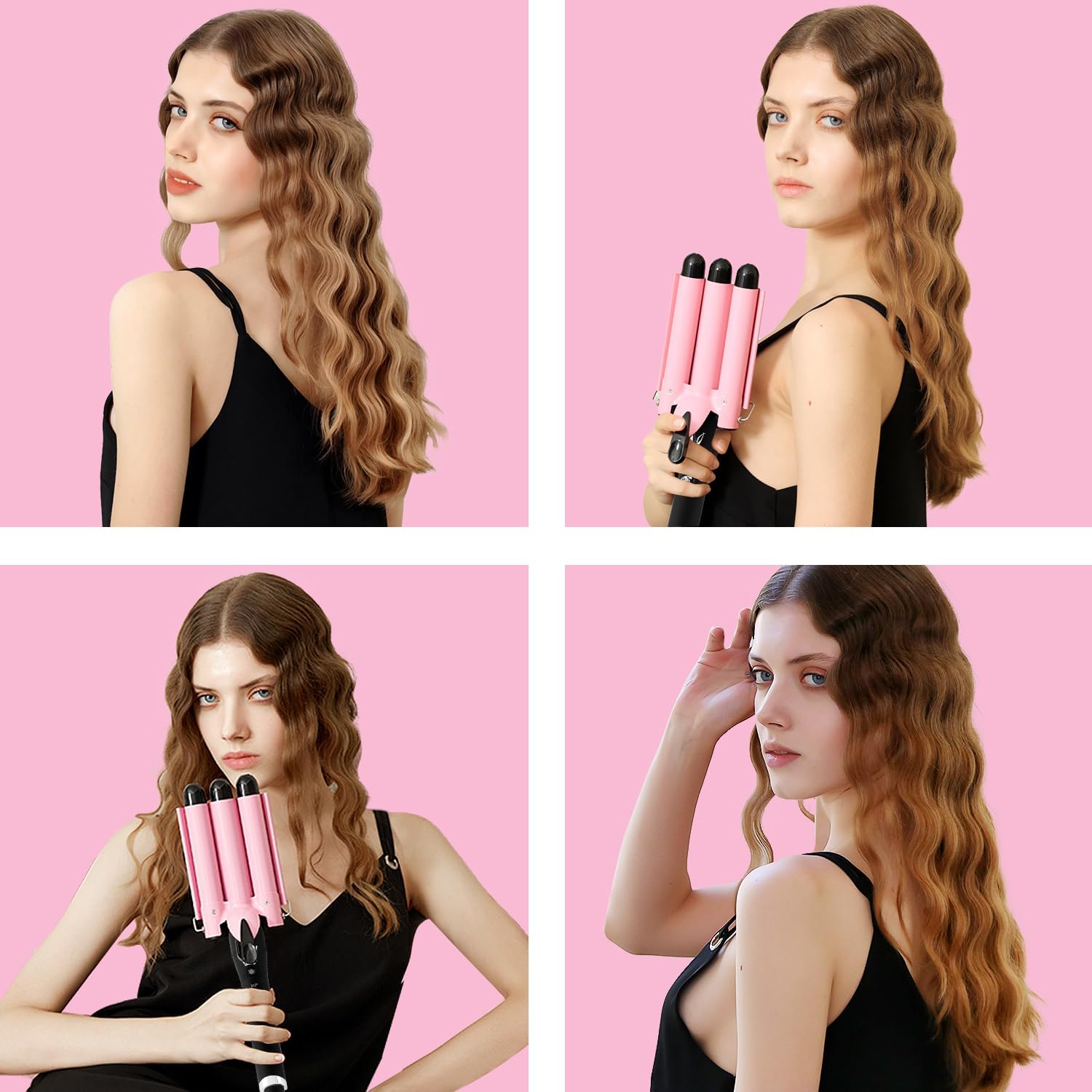 Triple Barrel Wave Maker for Effortless Curls