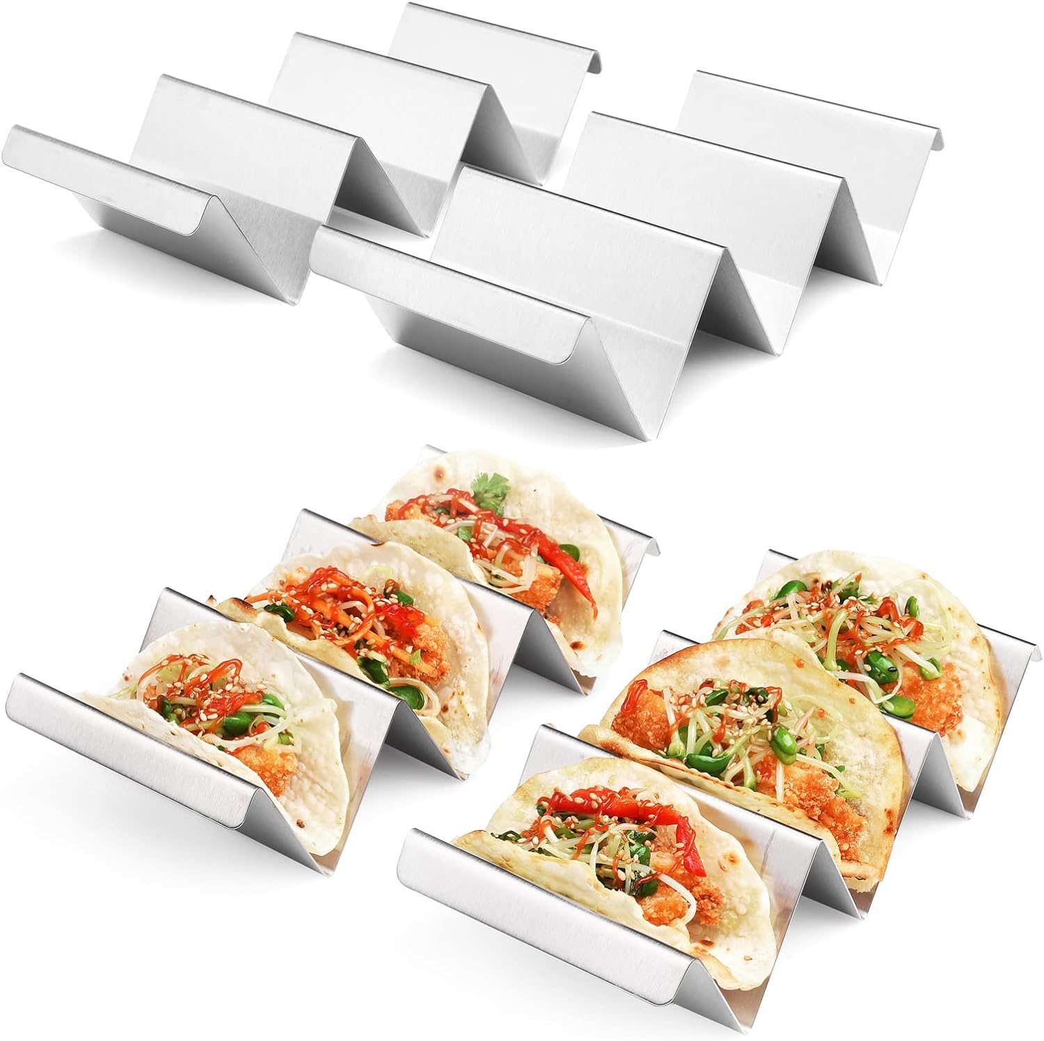 Innovative Taco Stand Set of 4 for Mess-Free Meals