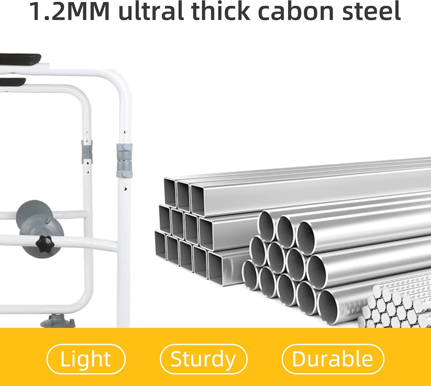 Toilet Safety Frame with Adjustable Supports
