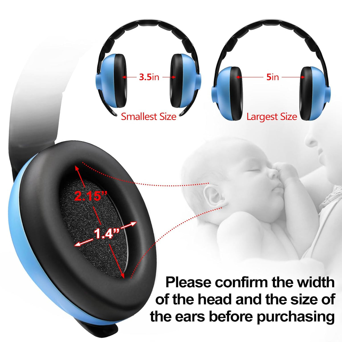 CuddleSafe Baby Noise Cancelling Earmuffs