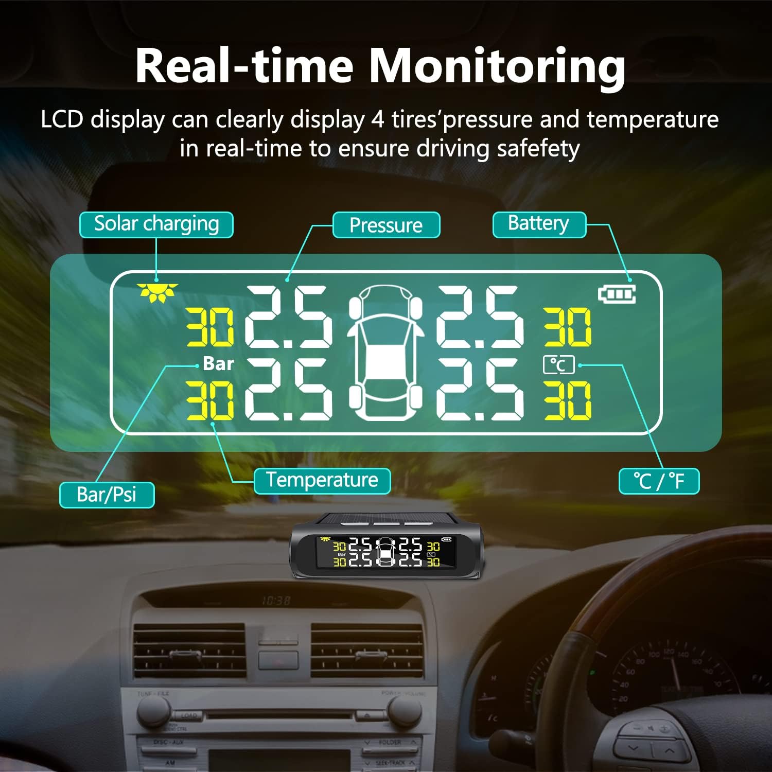 Real-Time Tire Pressure & Temperature Monitoring System