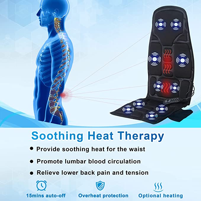 Ultimate Comfort Massage Seat Cover with Heat Functionality