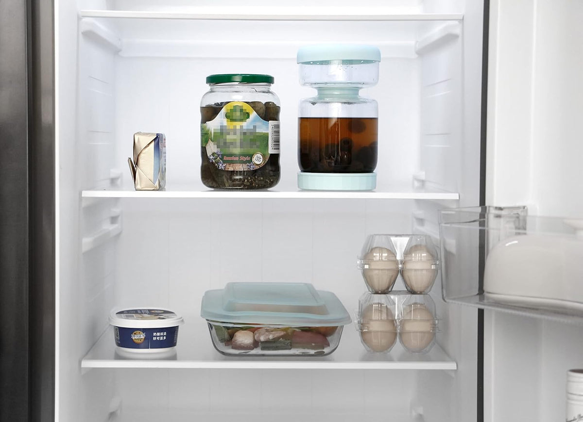 Innovative Glass Pickle Dispenser with Strainer Feature