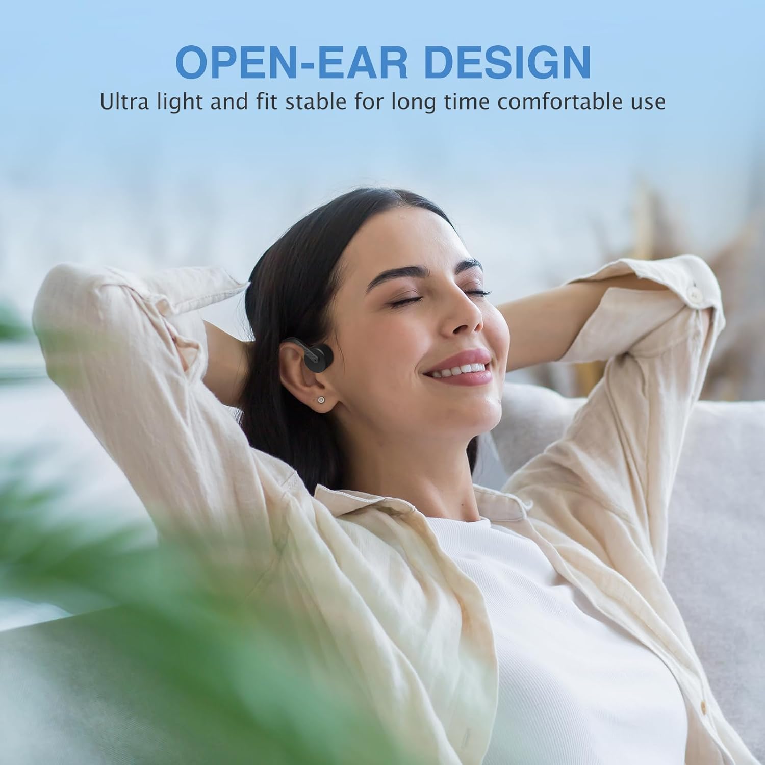 Wireless Open-Ear Audio Headset with Bone Conduction Technology