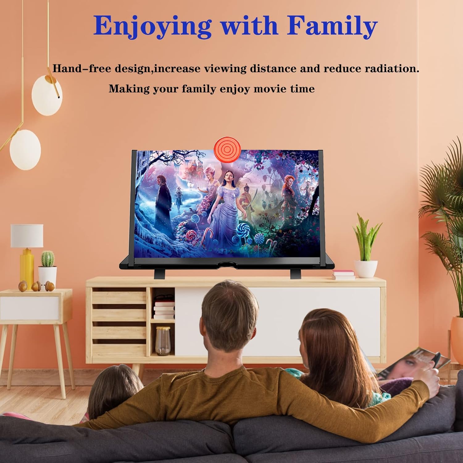 MaxiView 16-Inch Smartphone Screen Enhancer with Adjustable Stand