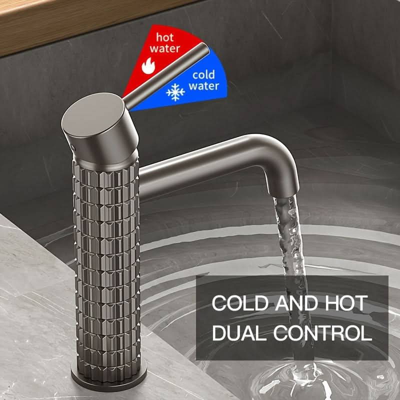 Sophisticated Brass Basin Faucet with Dual Temperature Control