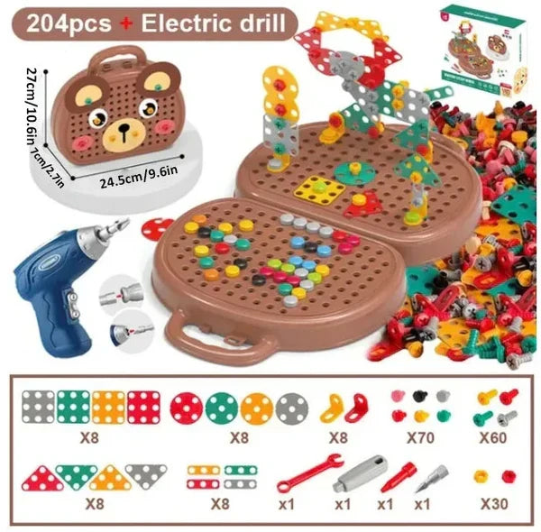 Kids' Creative Builder Drill and Puzzle Set