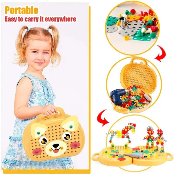 Kids' Creative Builder Drill and Puzzle Set