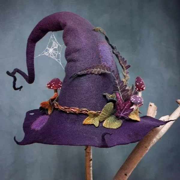 Enchanting Felt Witch Hats for Halloween Celebrations