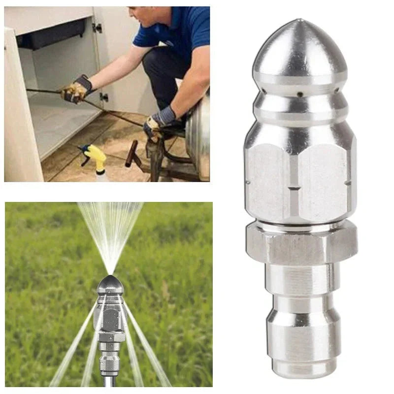 Powerful Pipe Cleaning Nozzle with Quick-Connect Feature
