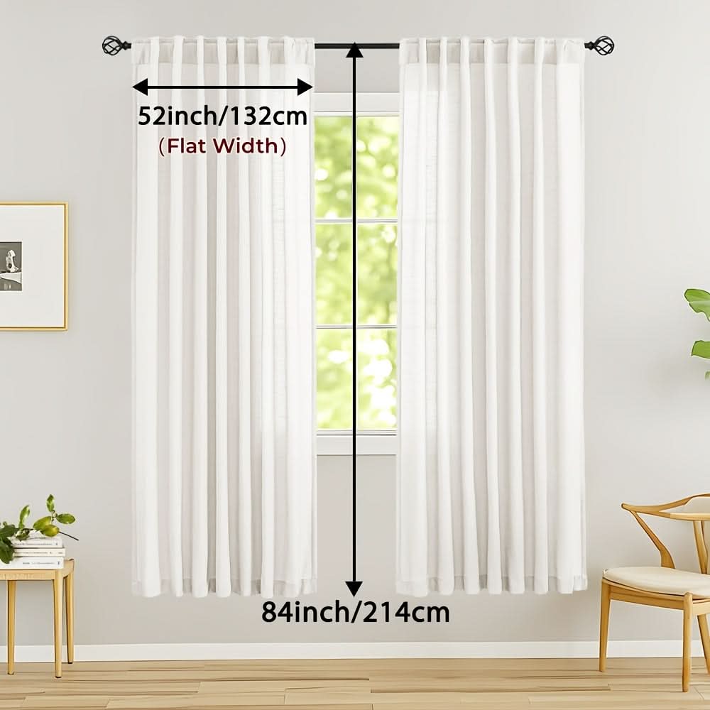 Breezy Linen Sheer Drapes for Natural Light and Privacy