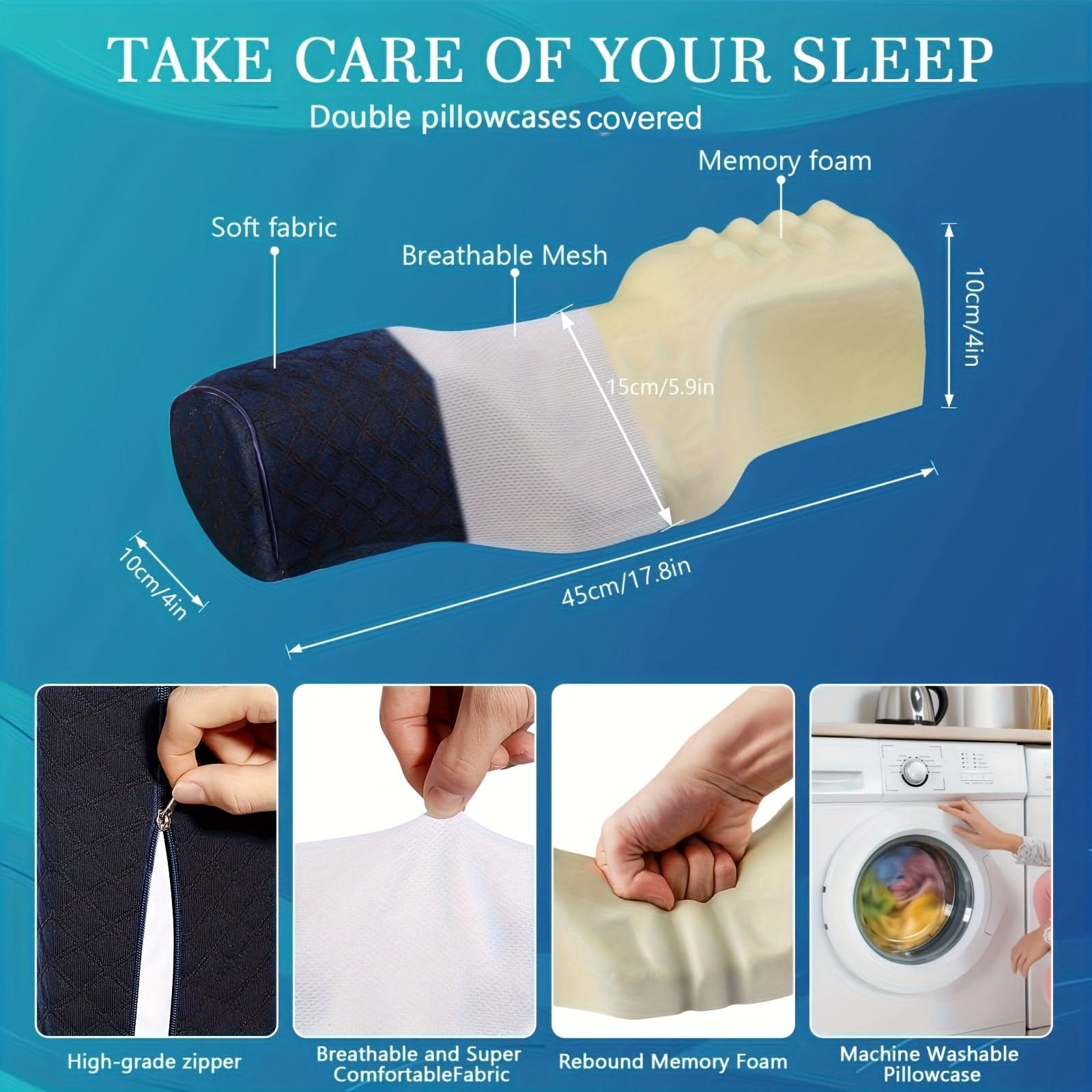 ComfortAlign – Premium Memory Foam Neck Support Pillow