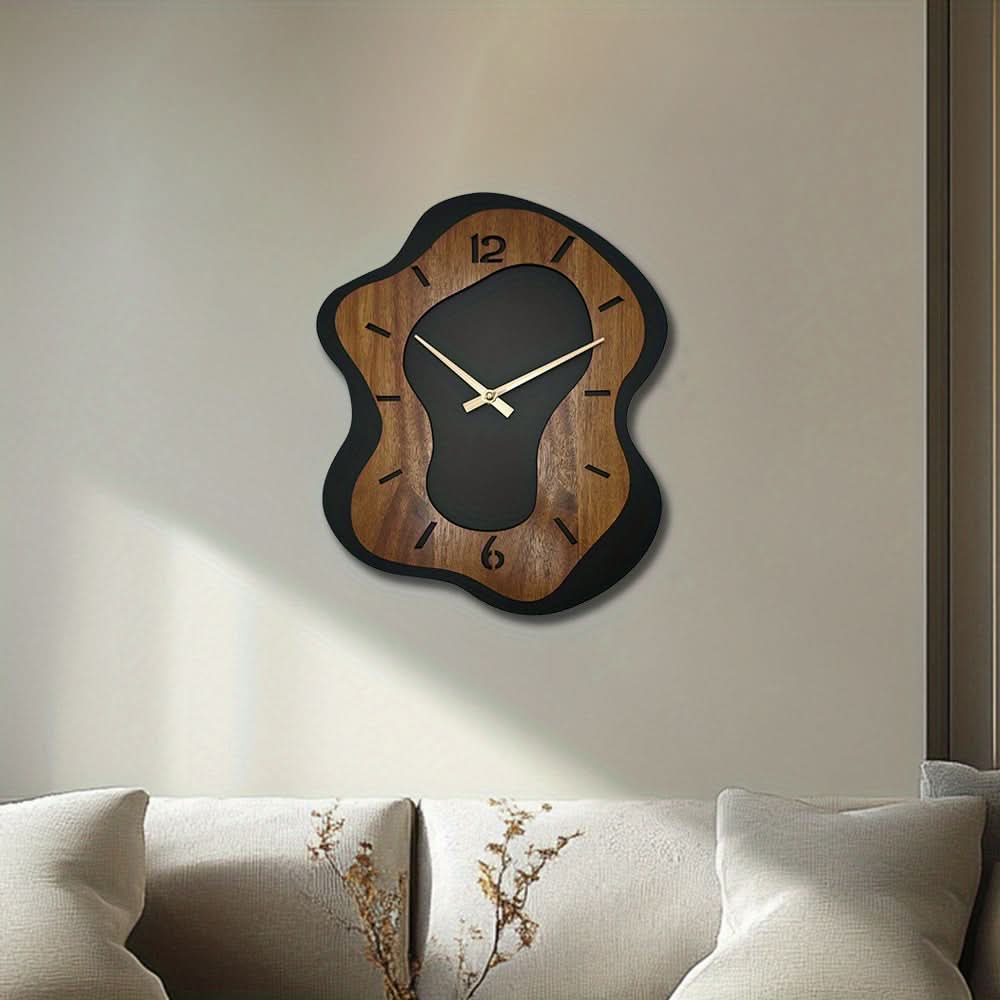 Artisan Crafted Rustic Wall Clock with Unique Shape