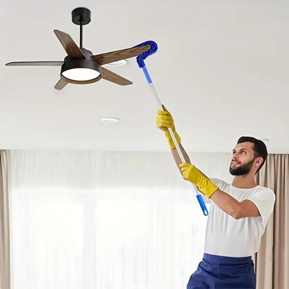 Adjustable High-Reach Microfiber Duster for Ceiling Fans
