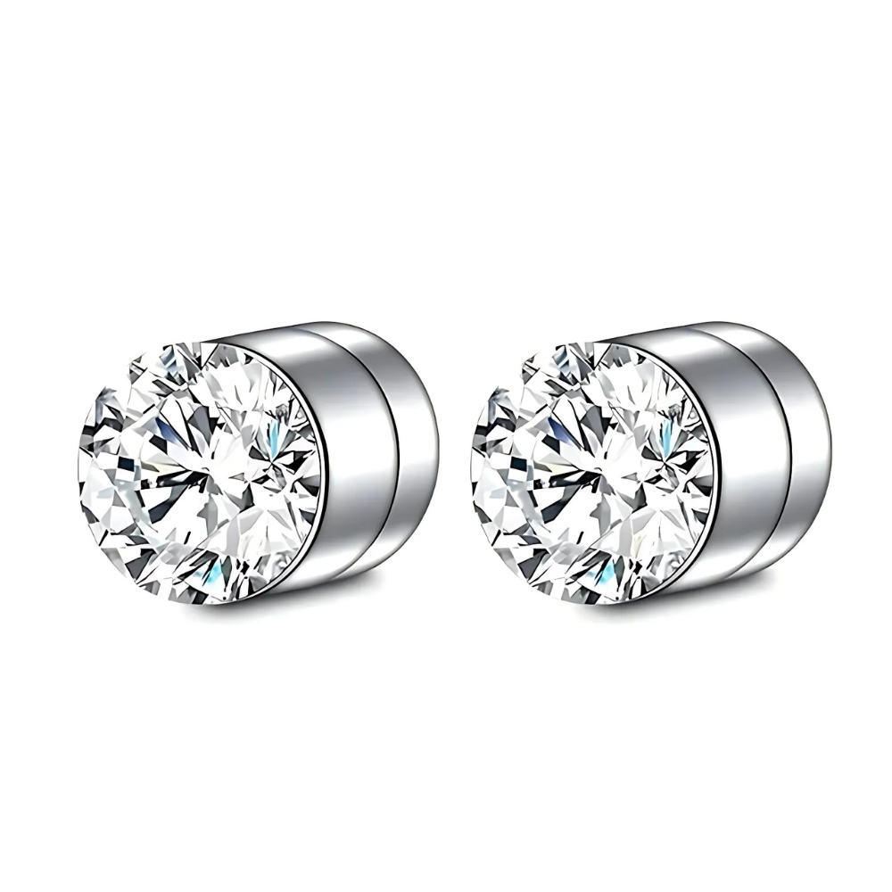 Stylish Unisex Magnetic Zircon Clip-On Earrings