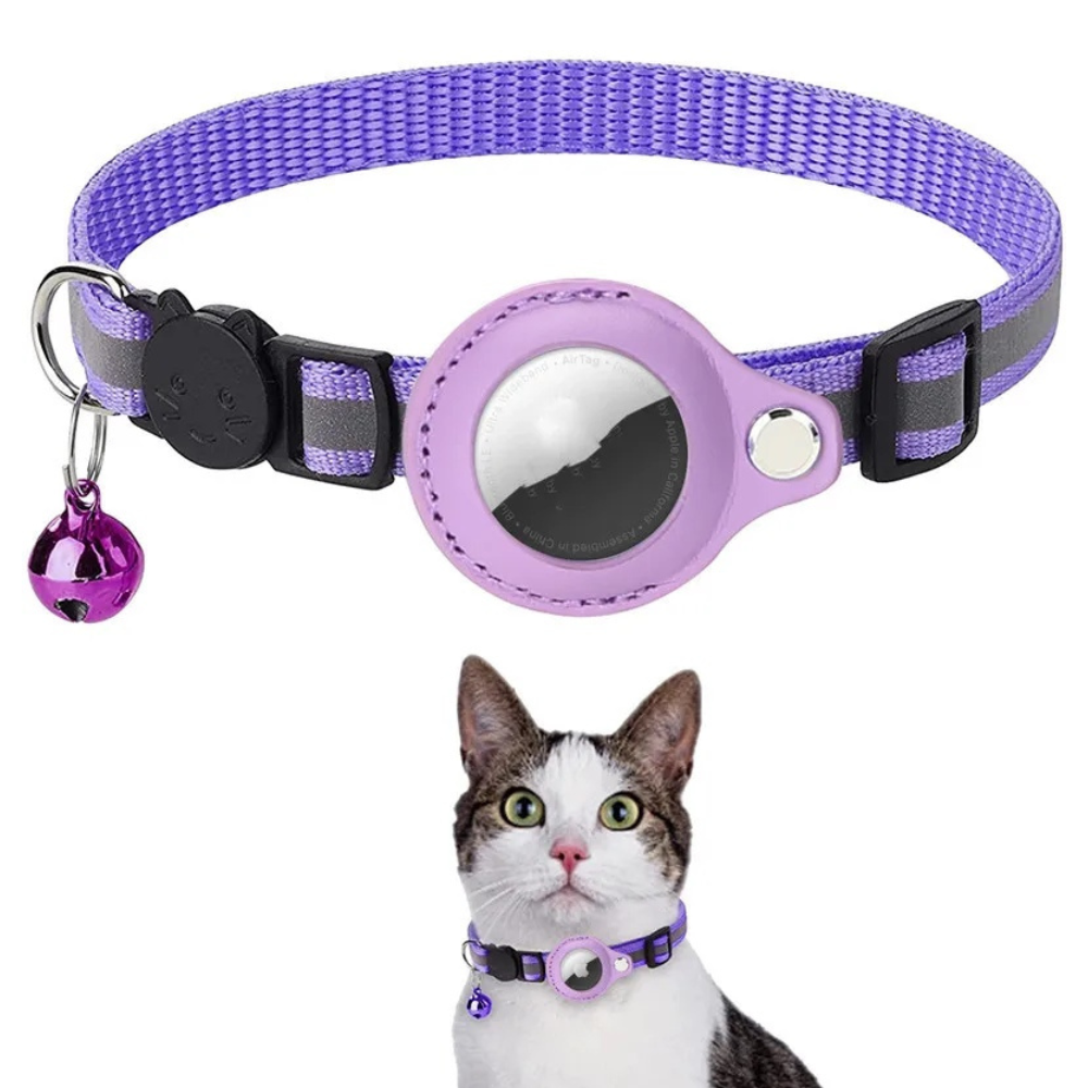 Reflective Waterproof Pet Collar with Airtag Holder
