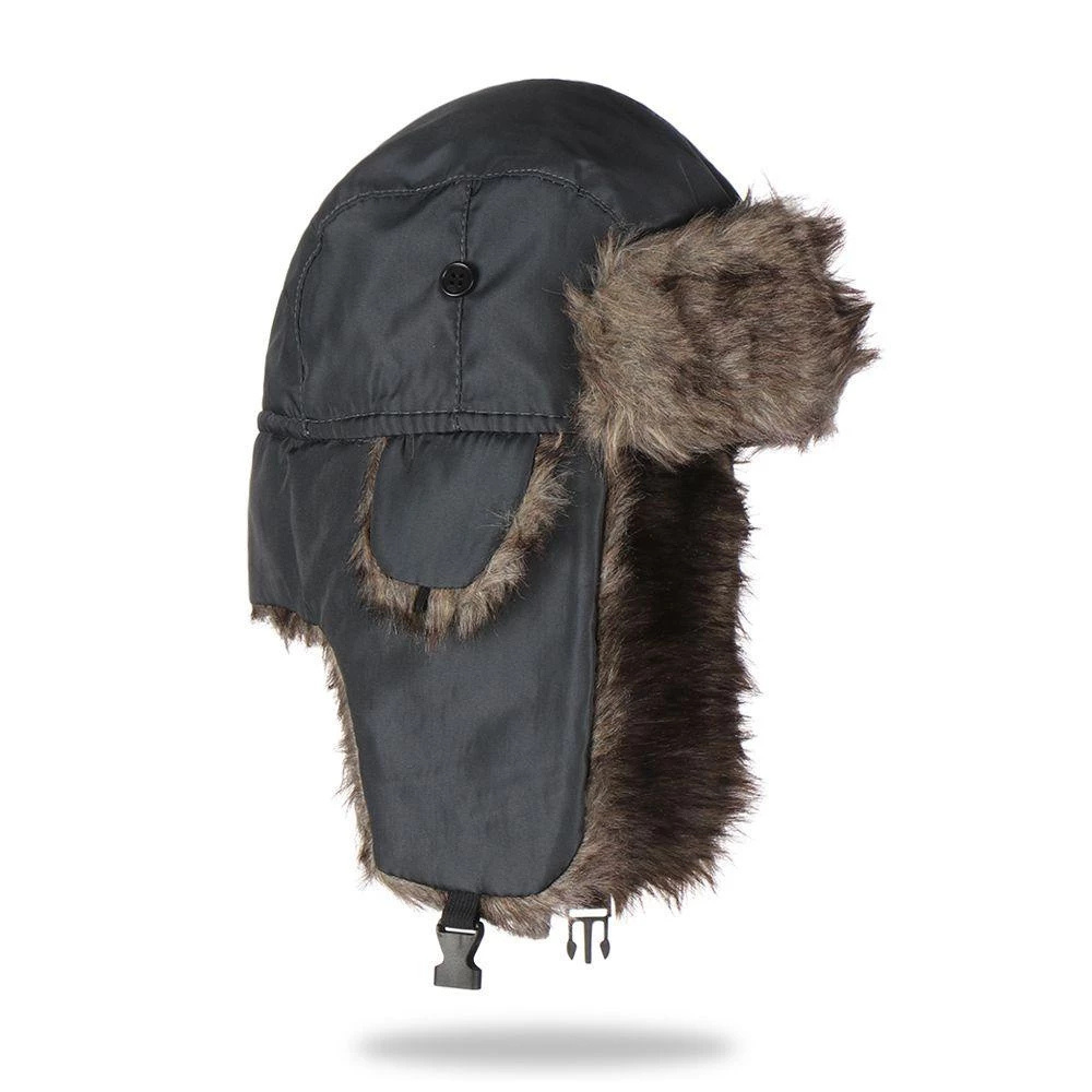 Luxurious Winter Aviator Hat with Faux Fur Lining
