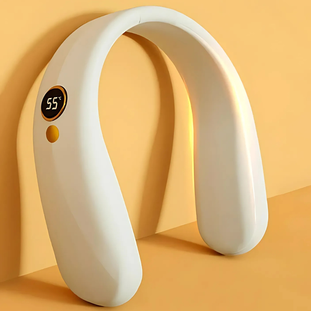 Stylish Rechargeable Neck Heater with Fan Functionality