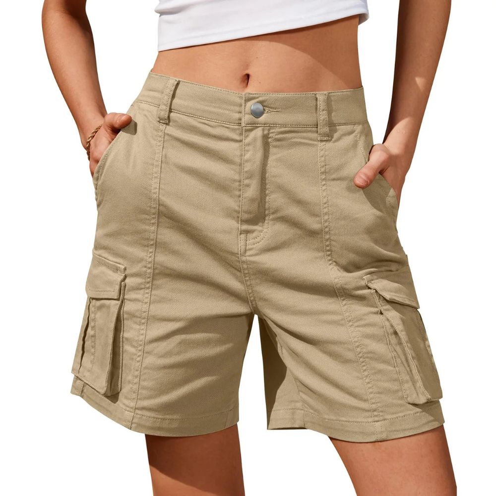 Women’s Lightweight Casual Cargo Shorts with Pockets