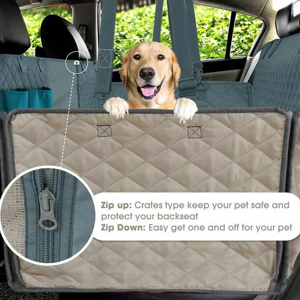 Ultimate Waterproof Dog Car Hammock for Backseat Protection