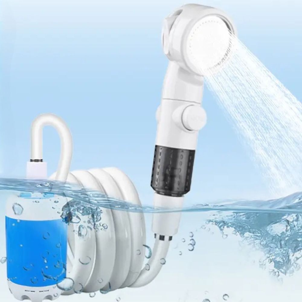 Compact USB Rechargeable Outdoor Shower System