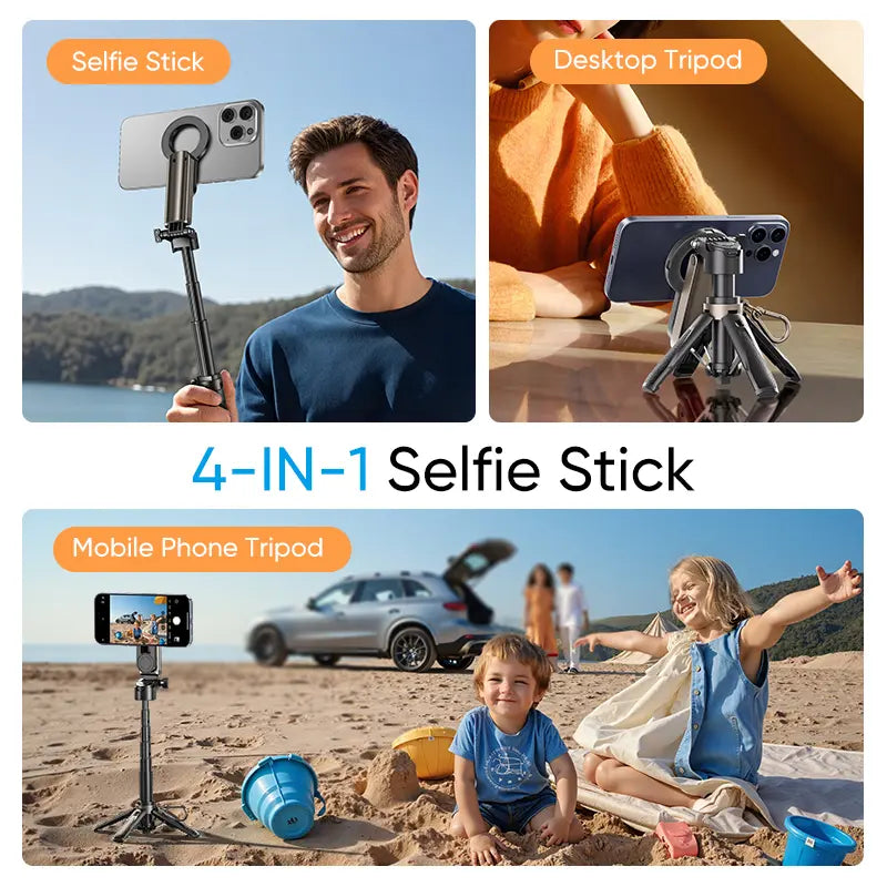MagniSnap Selfie Tripod with Wireless Remote – Versatile Phone Mount