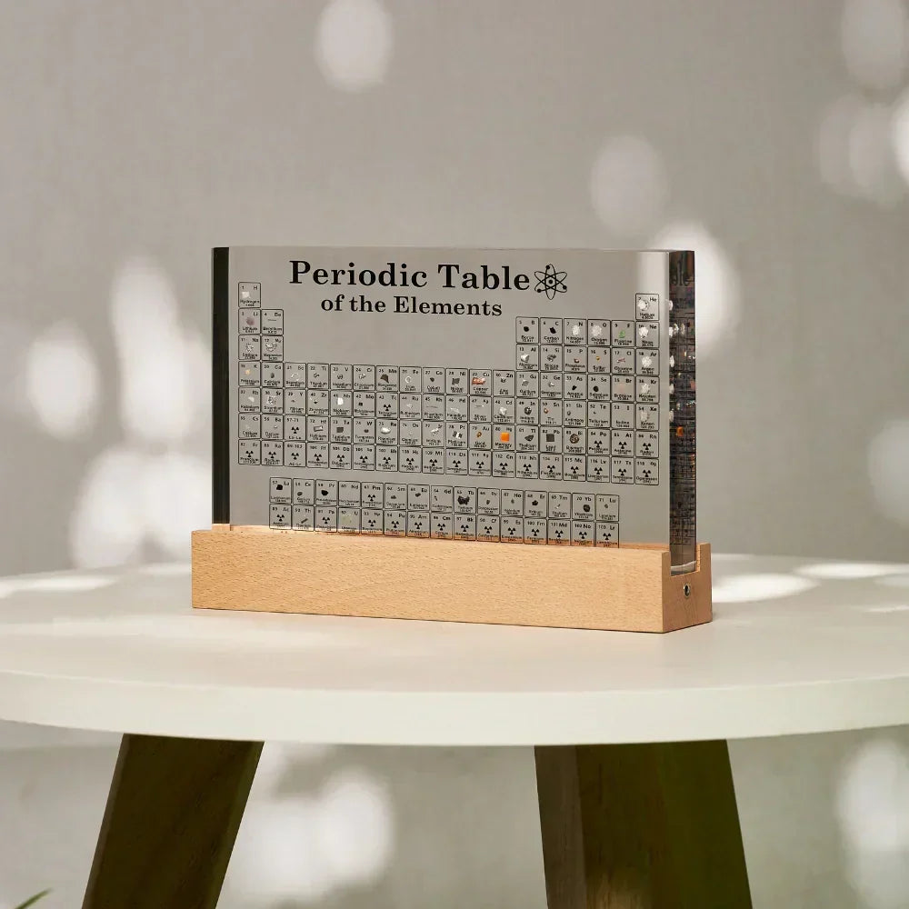 Real Element Illuminated Periodic Table Display