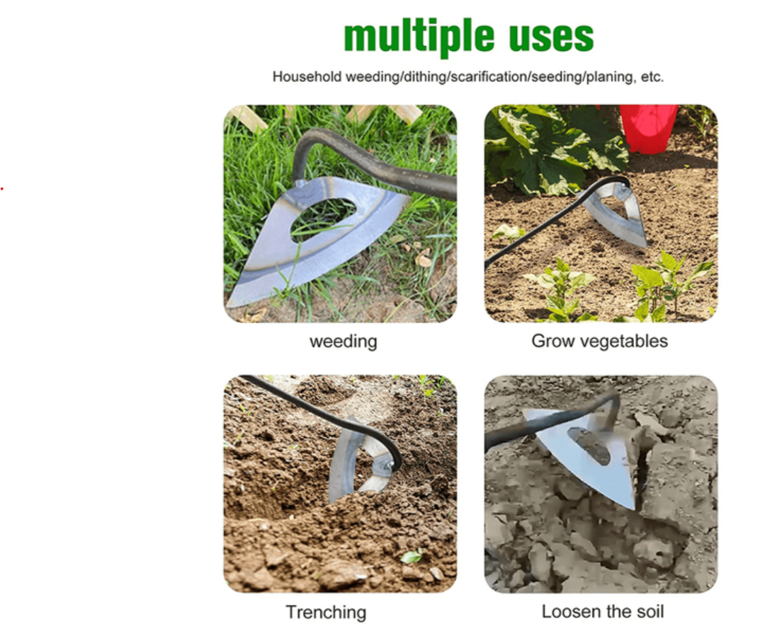 Durable Steel Garden Hoe for Effortless Weeding