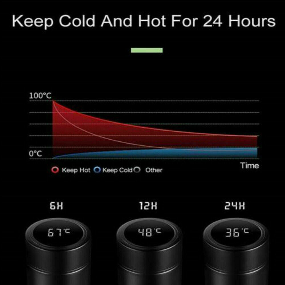 Smart Thermos with LED Temperature Indicator