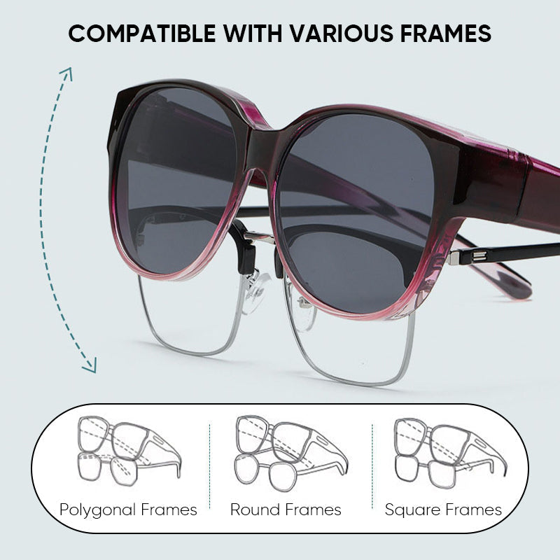 Over-Glasses Sunglasses – Polarized UV400 Wraparound Comfort