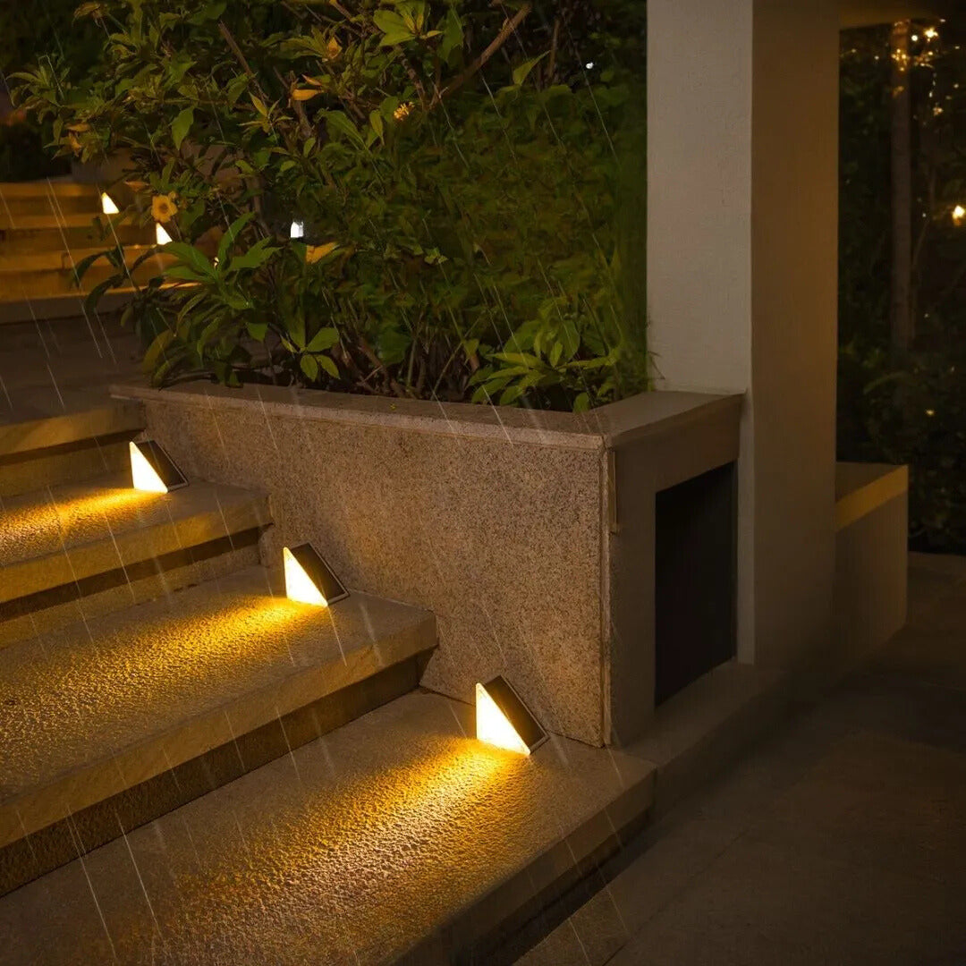 LED Solar-Powered Step Lights