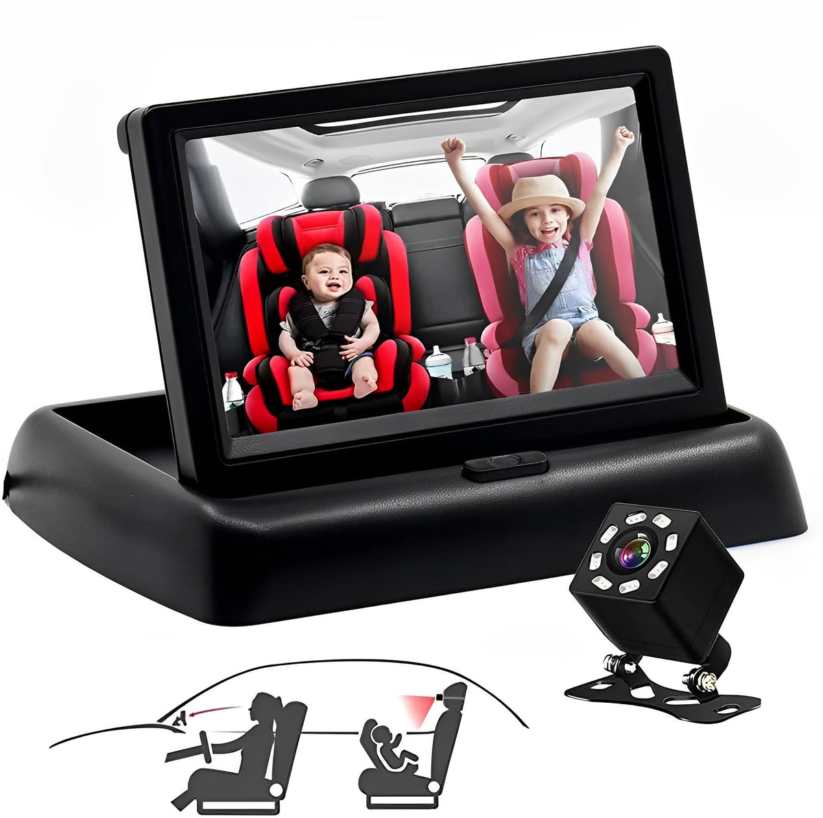 Smart Baby Car Monitor with Night Vision
