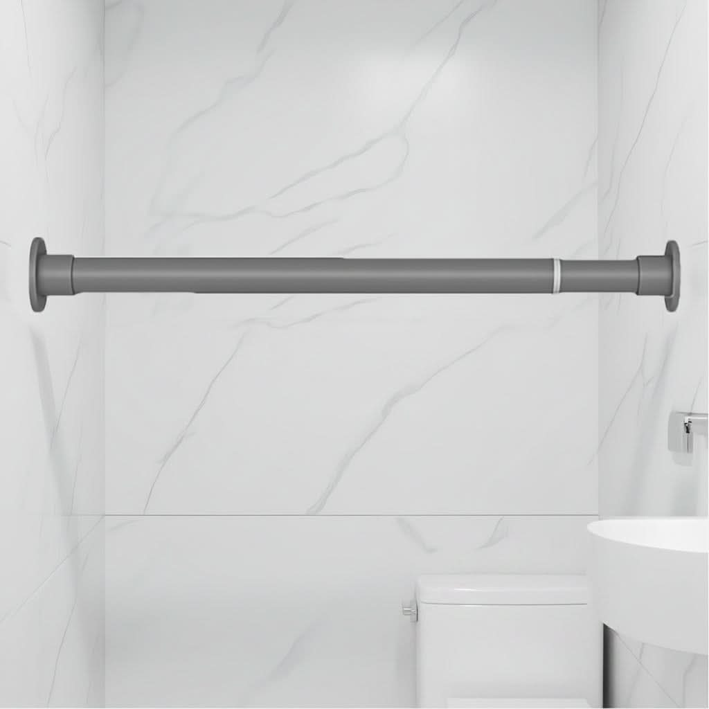 Versatile Adjustable Spring Rod for Smart Home Organization
