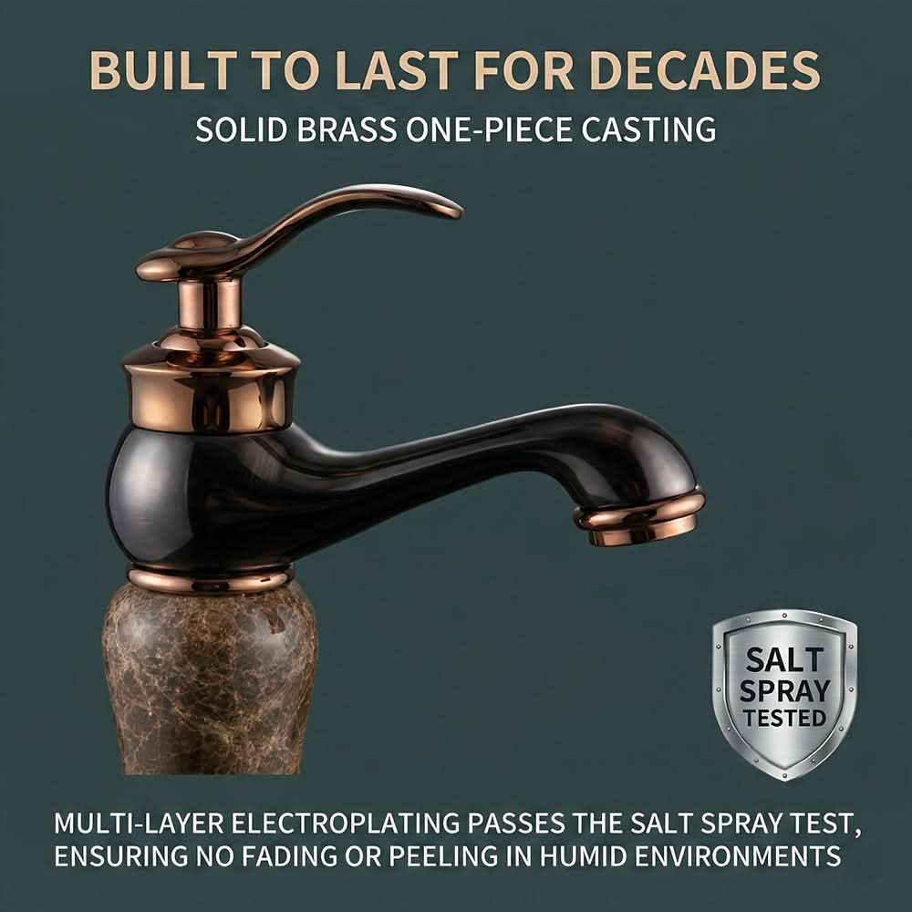 Elegant Marble-Inspired Faucet for Modern Bathrooms