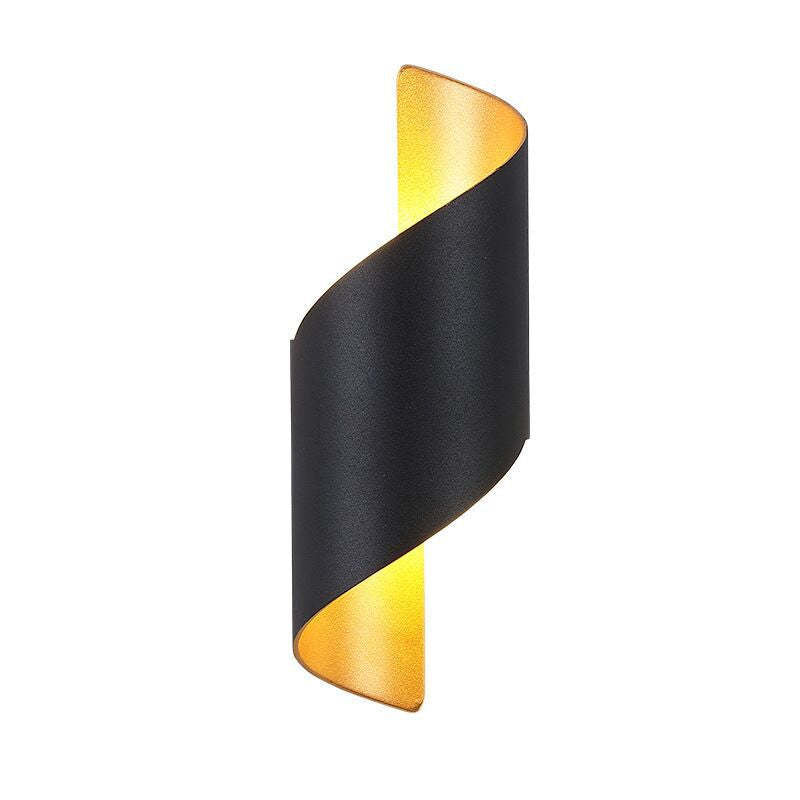 Twisted Design LED Wall Light – Contemporary Spiral Fixture