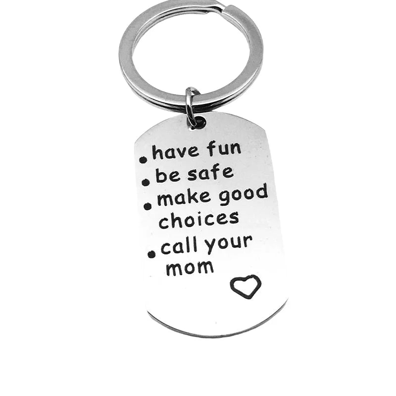 Thoughtful Reminder Keychain in Durable Stainless Steel
