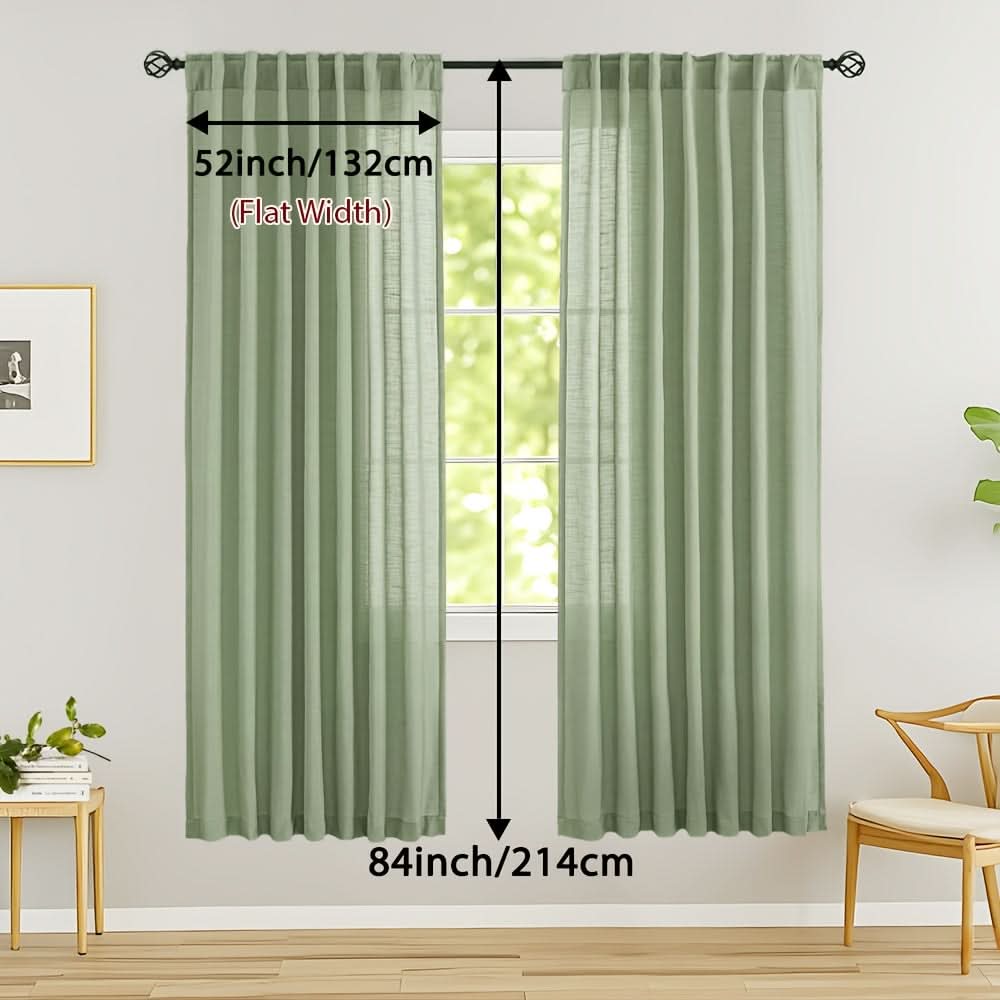 Breezy Linen Sheer Drapes for Natural Light and Privacy